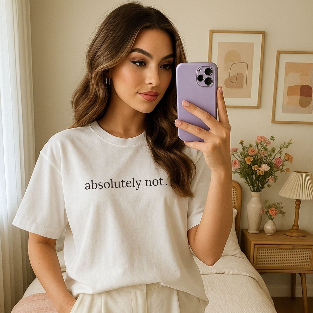 Absolutely Not Comfort Colors T-Shirt | Sassy Funny Quote Shirt | Vintage Style